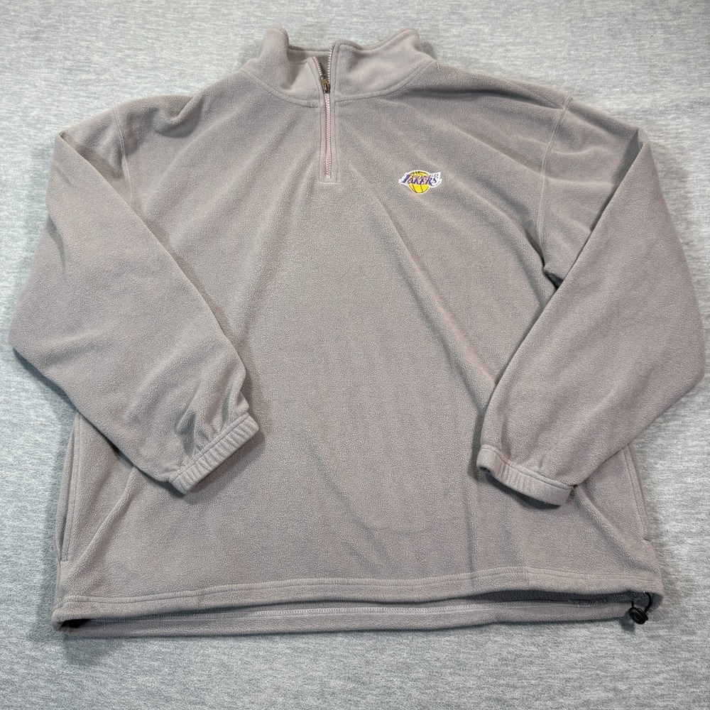 Pro Edge Lakers‎ Pullover Men's XL Gray Fleece 1/4 Zip Sweatshirt NBA Team